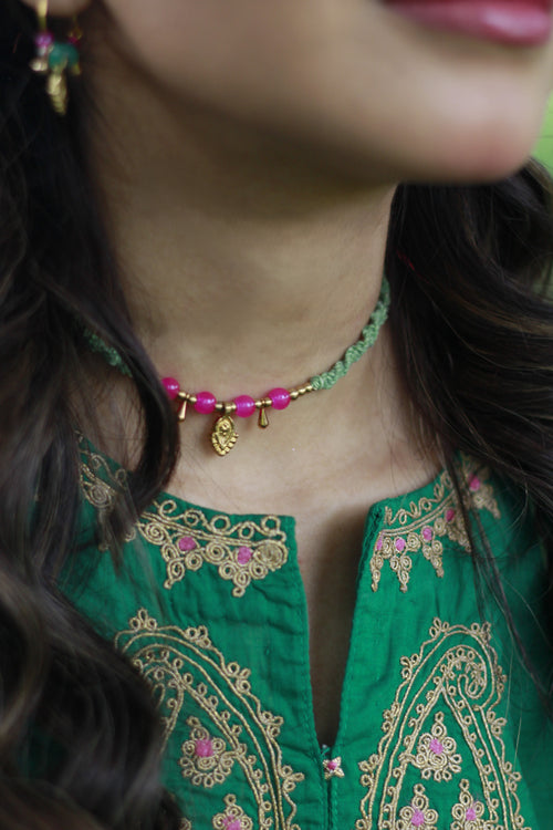 Gul-e Laleh Green Choker