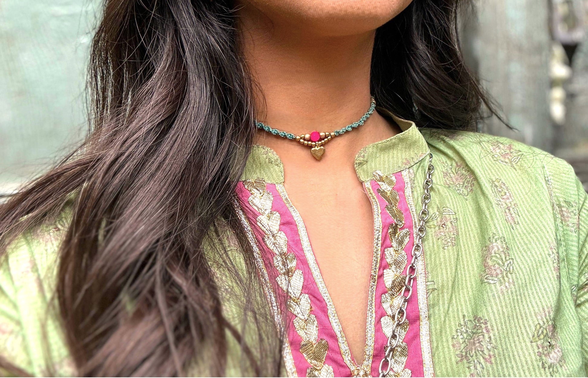 Gul-e Mina Green Choker